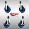 Service Caster 5 Inch 316SS Solid Poly Swivel 1-7/8 Inch Expanding Stem Caster Brake SCC, 2PK SCC-SS316EX20S514-SPUS-2-TLB-2-178 - alternate 5